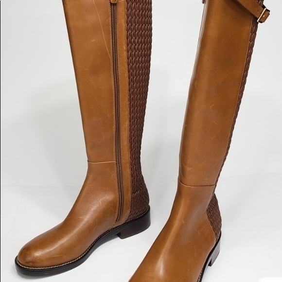 NWT COLE HAAN Women’s Sz 5.5 Lexi Grand British Tan Tall Leather Preppy Boots HP - Picture 4 of 6